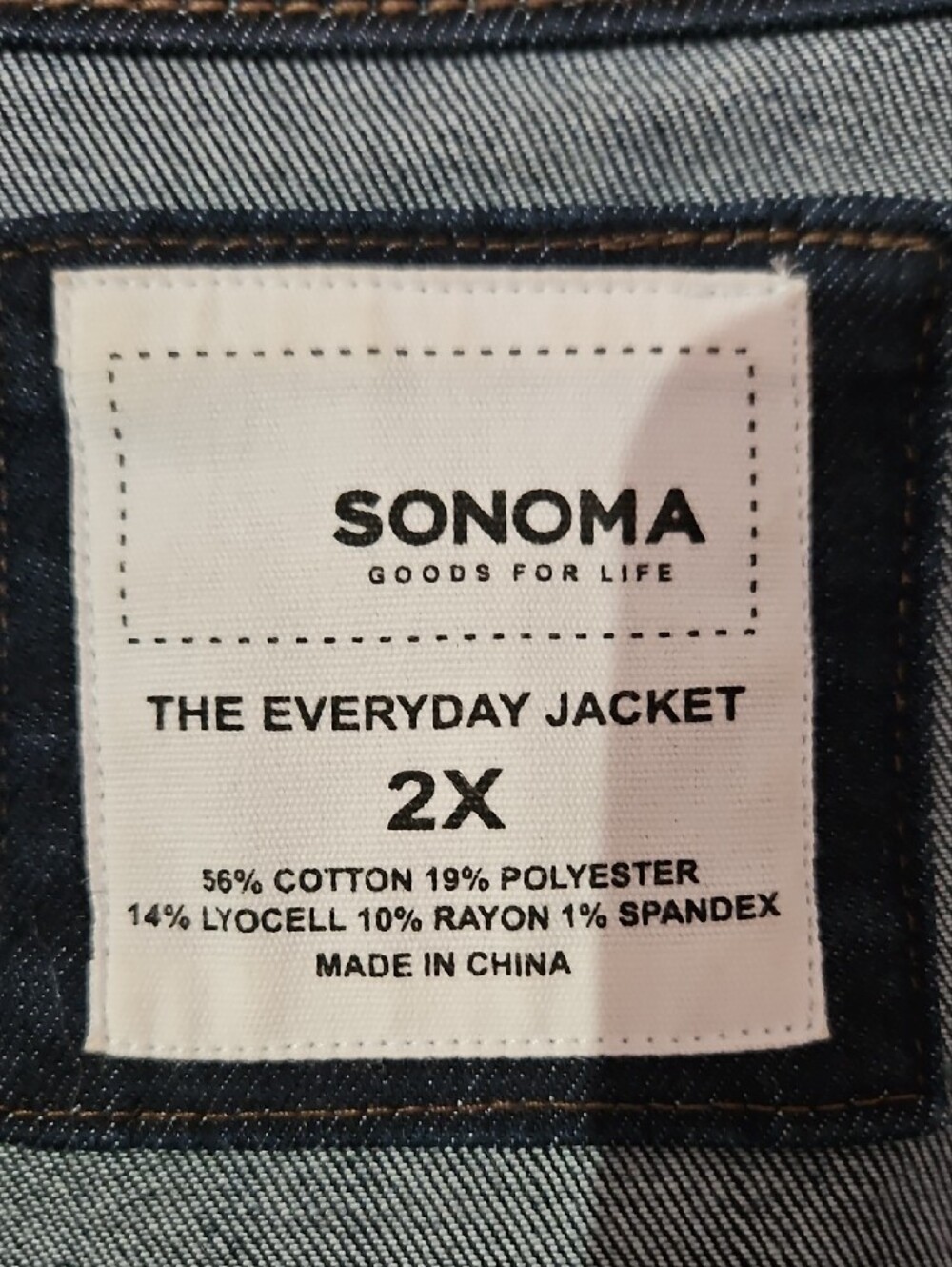 Sonoma Women's Dark Denim Jacket - Picture 2 of 3